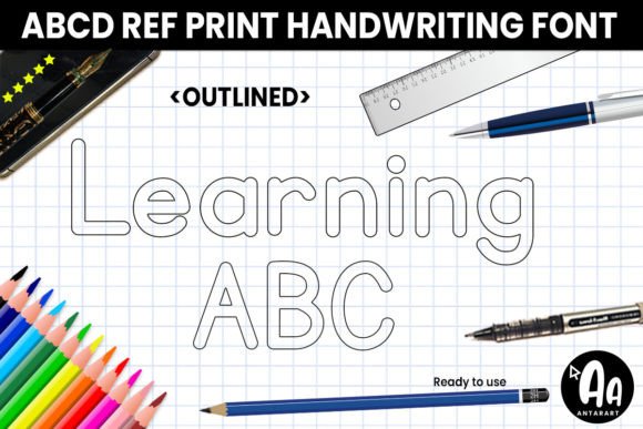 Abcd Ref Outlined: A Display Font with Warm, Educational Charm