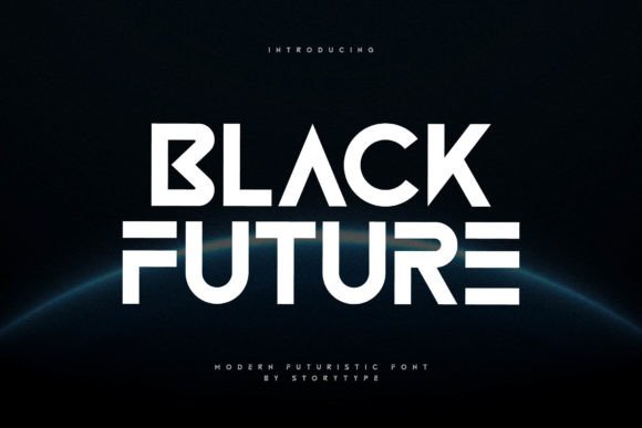 Black Future: A Futuristic Serif Display Font for Bold Brand Identities