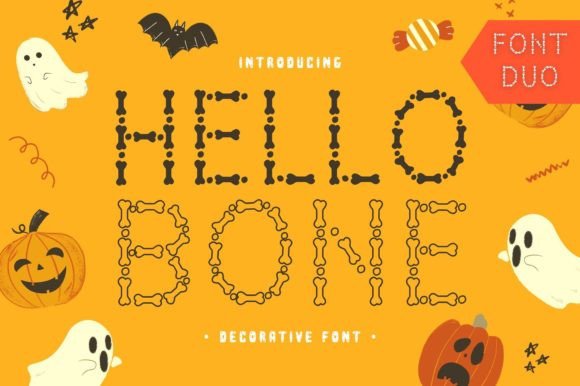 Hello Bone: A Playful Display Font for Halloween & Brand Personality