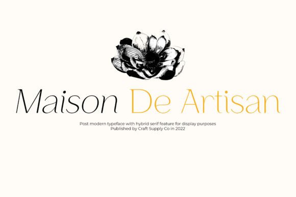 Maison De Artisan: A Display Font That Makes Your Brand Feel Thoughtful & Refined