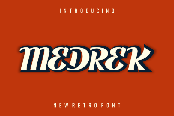 Medrek: A Bold Retro Display Font for Digital Branding