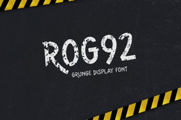 Rog92: A Grunge Display Font for Bold Digital Headlines